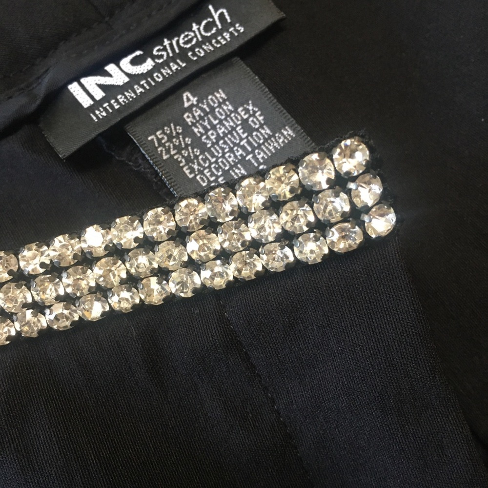 🖤🔥INC Stretch Rhinestone Waist Black Pants